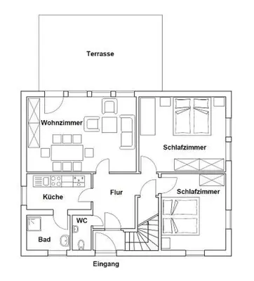 Grundriss der Unterkunft Ferienhaus Kaiserkrone