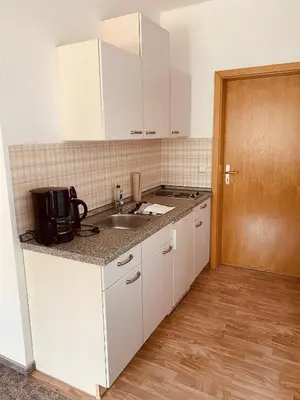 Küche/Küchenzeile in der Unterkunft Ferienhaus Schrammsteinblick