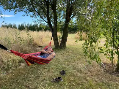 Ein Garten an der Unterkunft Ferienwohnung TURMZIMMER im Rittergut Leppersdorf