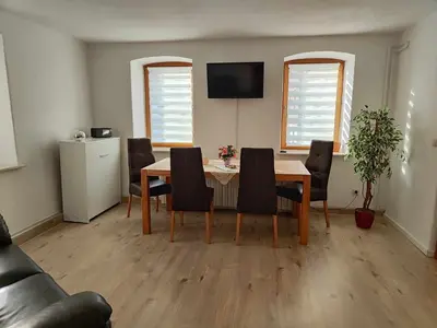 Küche/Küchenzeile in der Unterkunft Ferienwohnung Kühnel