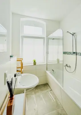 Ein Badezimmer in der Unterkunft NewCityHome - Chemnitz - 3 Zi - Comfort Apartment Frida - Central