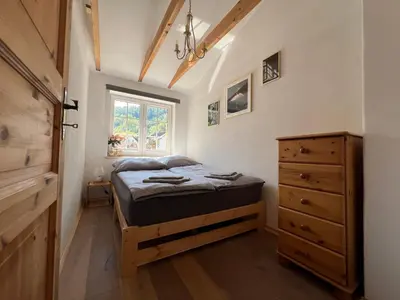 Ein Bett oder Betten in einem Zimmer der Unterkunft Ferienhaus am Bächelweg