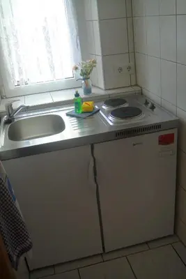 Küche/Küchenzeile in der Unterkunft Haus Elbtalblick