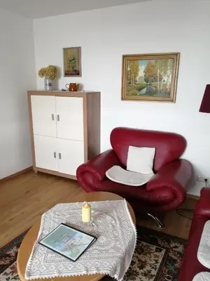 Ein Sitzbereich in der Unterkunft Ferienwohnung Moni