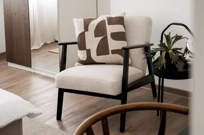 Ein Sitzbereich in der Unterkunft Apartment in Dresden-Löbtau