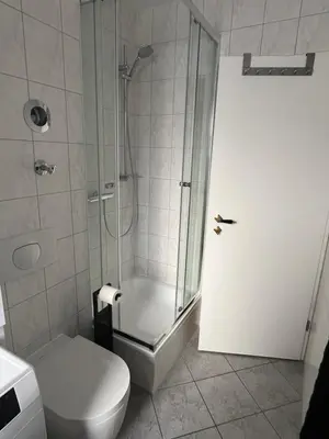 Ein Badezimmer in der Unterkunft Apartment in Dresden-Löbtau