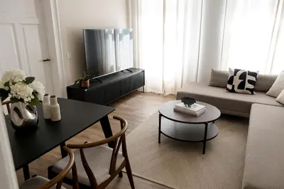 Ein Sitzbereich in der Unterkunft Apartment in Dresden-Löbtau