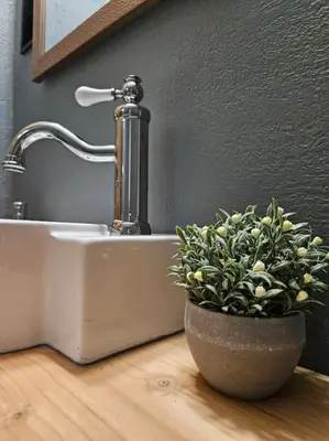 Ein Badezimmer in der Unterkunft Ferienwohnung mit Weinbergblick
