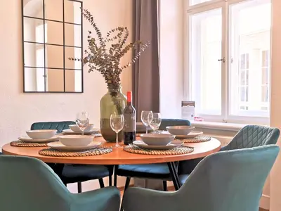 Ein Sitzbereich in der Unterkunft Fynbos Apartments in der historischen Altstadt, Loggia, Parkplatz