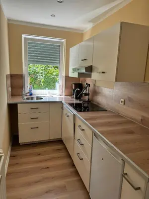 Küche/Küchenzeile in der Unterkunft Ferienwohnung am Golfplatz