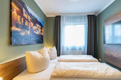 Ein Bett oder Betten in einem Zimmer der Unterkunft Moderne Appartement Wohnung mit 2 Schlafzimmern im Zentrum von Riesa