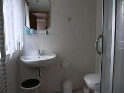 Ein Badezimmer in der Unterkunft Erbgerichtsgasthof Holzhau