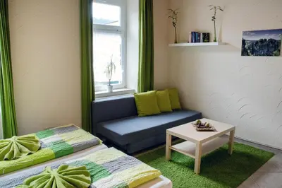 Ein Bett oder Betten in einem Zimmer der Unterkunft Haus Wettin