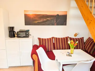 Ein Sitzbereich in der Unterkunft B7 - Urlaubsmagie Maisonette Wohnung mit Balkon