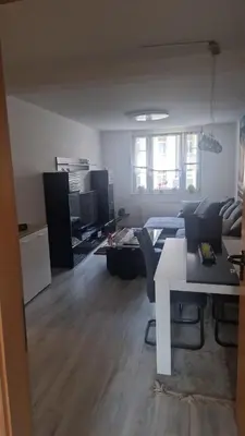 Ein Sitzbereich in der Unterkunft Gemütliches Apartment