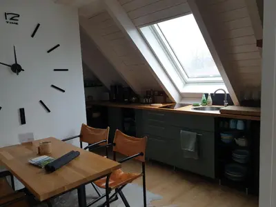 Küche/Küchenzeile in der Unterkunft Ferienhof Elbauenblick