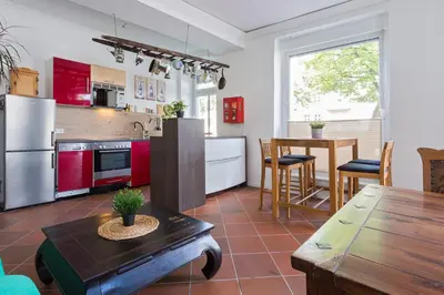 Küche/Küchenzeile in der Unterkunft Doppelzimmer II Gästezimmer in Unterkunft mit Gemeinschaftsbad und Gemeinschaftsküche Chemnitz