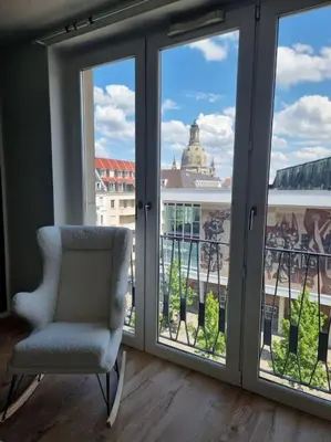 Ein Sitzbereich in der Unterkunft Altstadt-Oase mit Traumblick