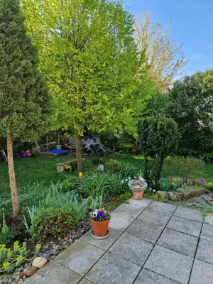 Ein Garten an der Unterkunft Kleine moderne Ferienwohnung