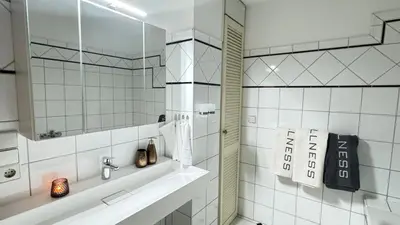 Ein Badezimmer in der Unterkunft Pension Arthur 22