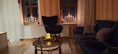 Ein Sitzbereich in der Unterkunft Schloßbergblick