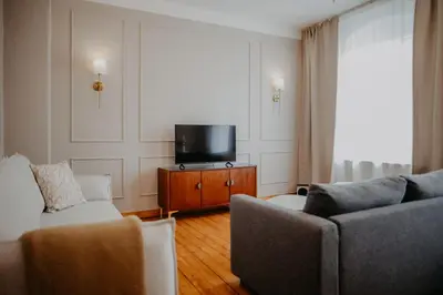 TV/Unterhaltungsangebot in der Unterkunft Zentrumsnah, Balkon, 2 Smart TV, schnelles WiFi