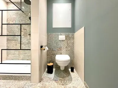 Ein Badezimmer in der Unterkunft Premium Penthouse W46 Dresden - elbnah, hochwertig mit Parkplatz!
