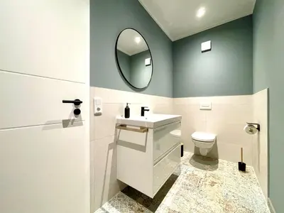 Ein Badezimmer in der Unterkunft Premium Penthouse W46 Dresden - elbnah, hochwertig mit Parkplatz!