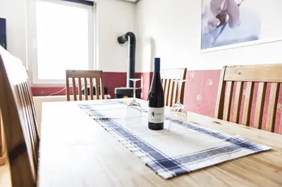 Grundriss der Unterkunft Ferienwohnung Casa Casimir mit Elbblick, Balkon und großen Garten