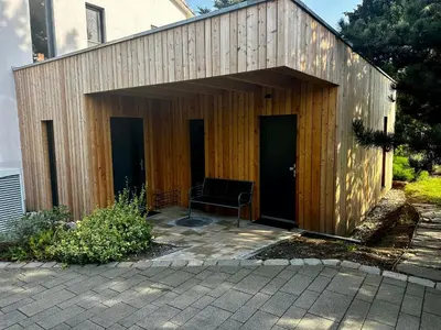 Das Gebäude in dem sich die Ferienwohnung befindet