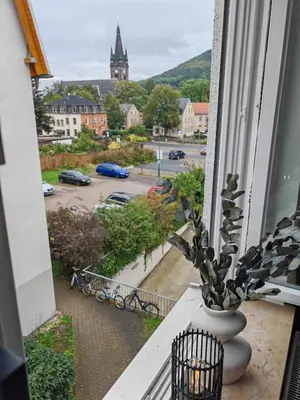 Ein allgemeiner Bergblick oder ein Berglick von der Ferienwohnung aus