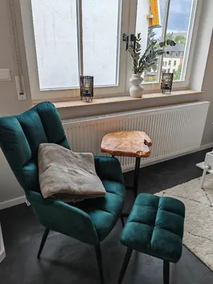 Ein Sitzbereich in der Unterkunft Sunnybelle Appartements Freital I