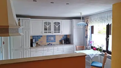 Küche/Küchenzeile in der Unterkunft Ferienwohnung 