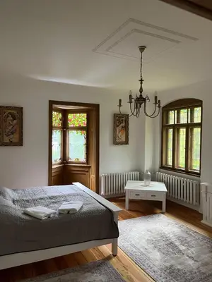 Ein Bett oder Betten in einem Zimmer der Unterkunft Villa Märchenland