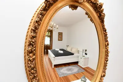 Ein Bett oder Betten in einem Zimmer der Unterkunft Villa Märchenland