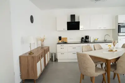Küche/Küchenzeile in der Unterkunft KoschenOase Wohnung barreriefrei 4 Personen
