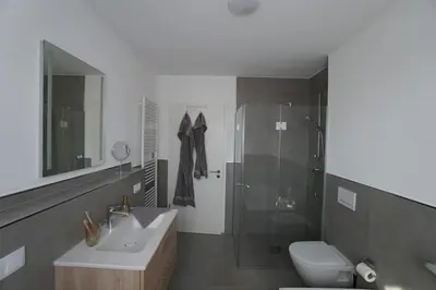 Ein Badezimmer in der Unterkunft KoschenOase Wohnung Barreriefrei für 2 Personen
