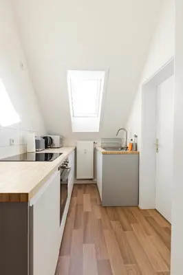 Küche/Küchenzeile in der Unterkunft Moderne Gemütliche Wohnung