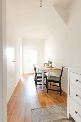 Ein Sitzbereich in der Unterkunft Moderne Gemütliche Wohnung