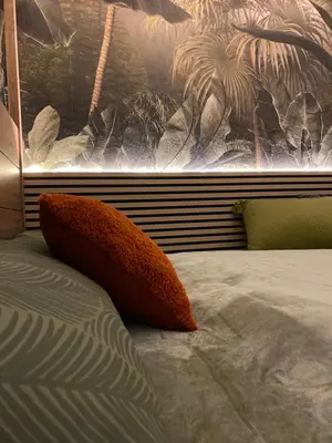 Ein Bett oder Betten in einem Zimmer der Unterkunft K2-Project - Dschungel-Abenteuer