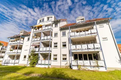 Das Gebäude in dem sich die Ferienwohnung befindet