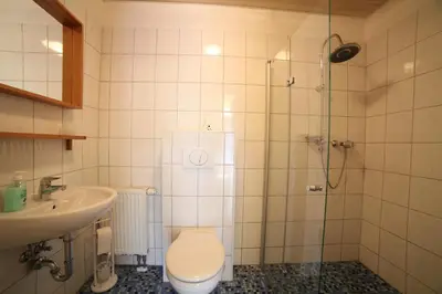 Ein Badezimmer in der Unterkunft Gästehaus am schmalen See UG haftungsbeschränkt