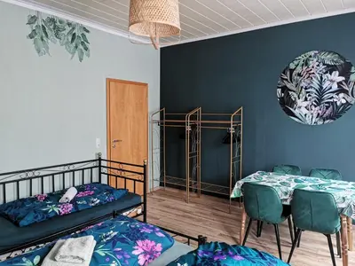 Ein Bett oder Betten in einem Zimmer der Unterkunft SaxonyBNB