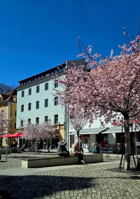 Das Gebäude in dem sich die Ferienwohnung befindet