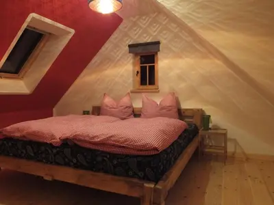Ein Bett oder Betten in einem Zimmer der Unterkunft Waldhaus Bielatal