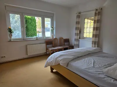 Ein Bett oder Betten in einem Zimmer der Unterkunft Ruhige ländliche Wohnung