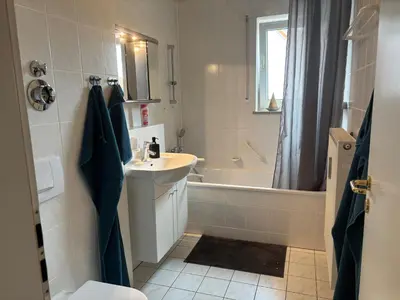 Ein Badezimmer in der Unterkunft Apartment im Elbtal Meißen-Dresden