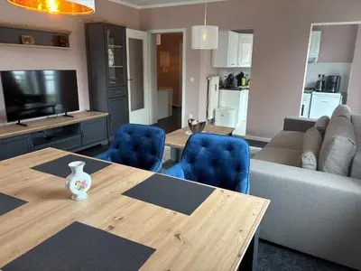 Küche/Küchenzeile in der Unterkunft Apartment im Elbtal Meißen-Dresden