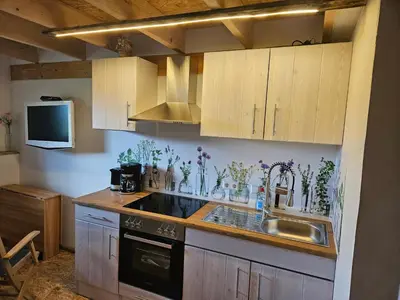 Küche/Küchenzeile in der Unterkunft Unterkunft , Ferienwohnung auf dem Land, Monteurswohnung