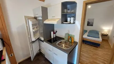 Küche/Küchenzeile in der Unterkunft Gästehaus Bergwald